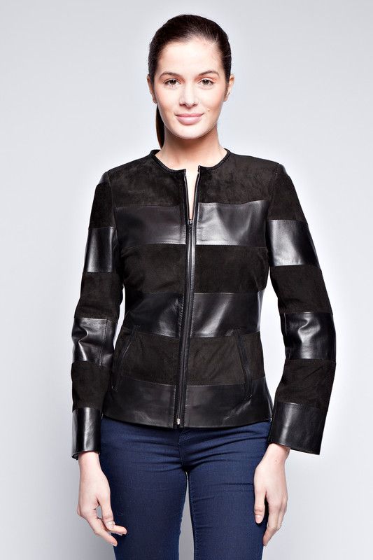 MAGNIFIQUE BLOUSON CUIR SALLY NOIR ! 